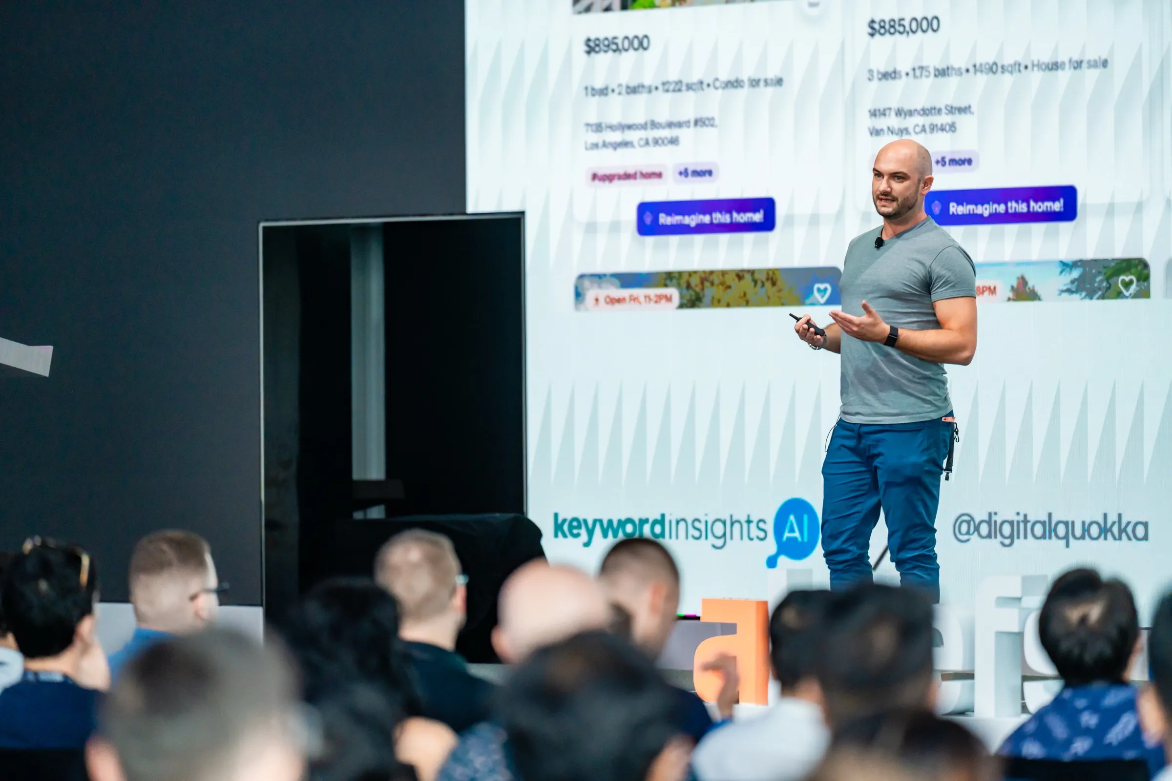 Andy Chadwick speaking at a conference