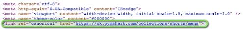 Shopify canonical