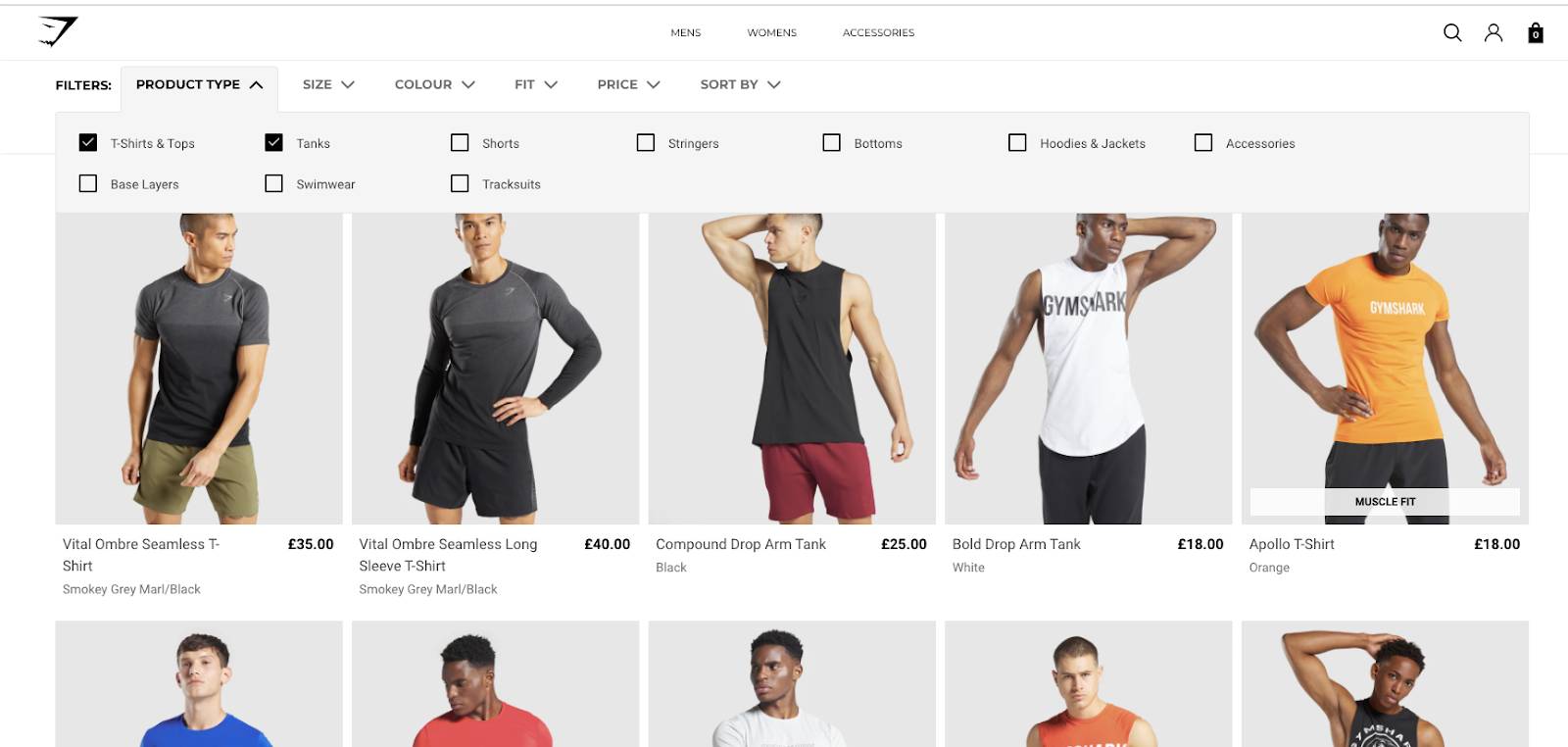 gymshark facet